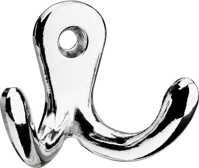Zierhaken Zinkdruc Kguss, Aluminium Optik, 1 Stück Hakenleiste - Hettich