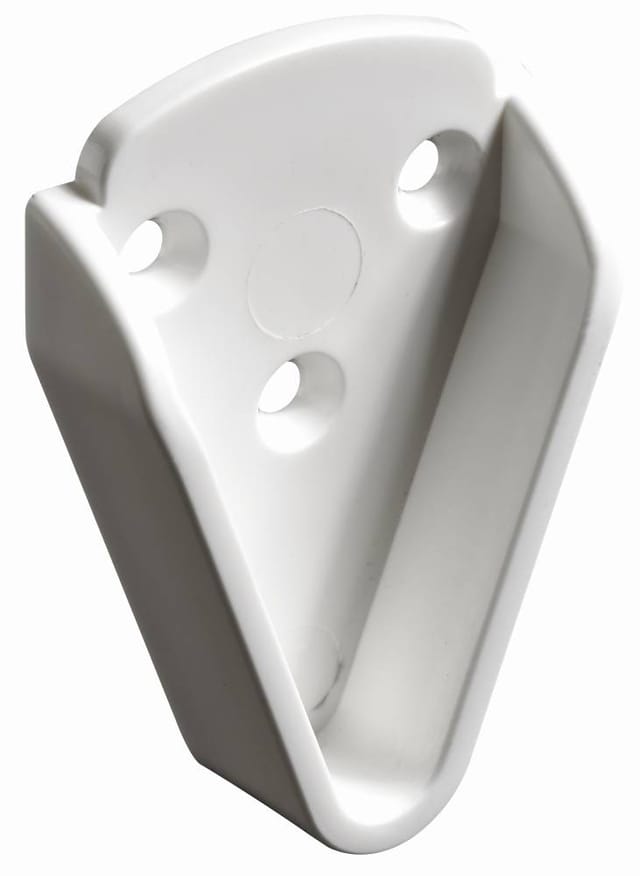 Schrankrohrlager Ø 25 Mm Kusntstoff Weiß, Keilform, 2 Stück Möbelbeschläge - Hettich