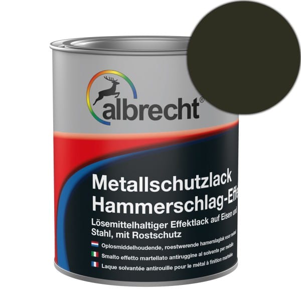 Albrecht - Metallschutzlack Hammerschlag-effekt 750 Ml Schwarz Lack Schutzlack