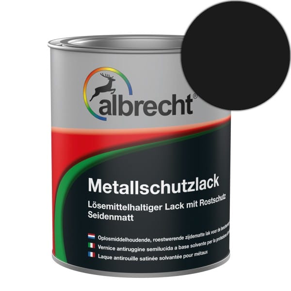 Albrecht Metallschutzlack 750 Ml Schwarz Lack Schutzlack Rostschutz Grundierung