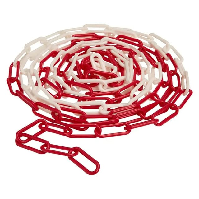 Absperrkette 6 Mm Rot Weiß 5 M Uv-beständig, Schwimmfähig Ketten - Conacord