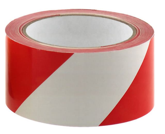Warnband 66 M 50 Mm Breit, Selbstklebend Rot, Weiß Absperrband - Conacord