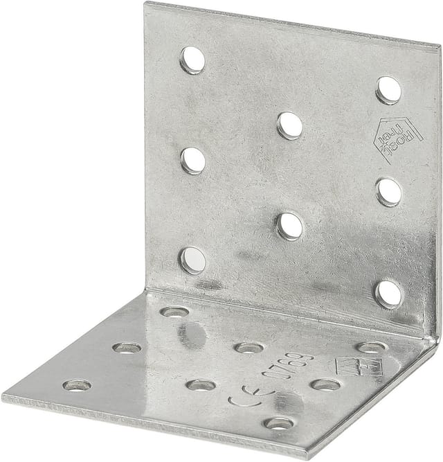 Vormann - Lochplattenwinkel 40 X 40 X 60 Mm Winkel Bauwinkel Winkelverbinder Holzverbinder