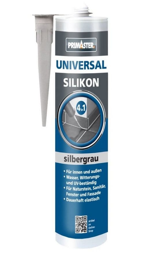 Primaster - Universalsilikon 4 In 1 Silbergrau 300ml Vergilbungsfrei Innen&außen