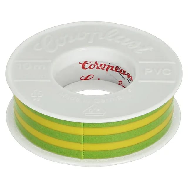 Pvc-isolierband 0,15 X 15 Mm 10 M Grün/gelb Isolierband - Coroplast
