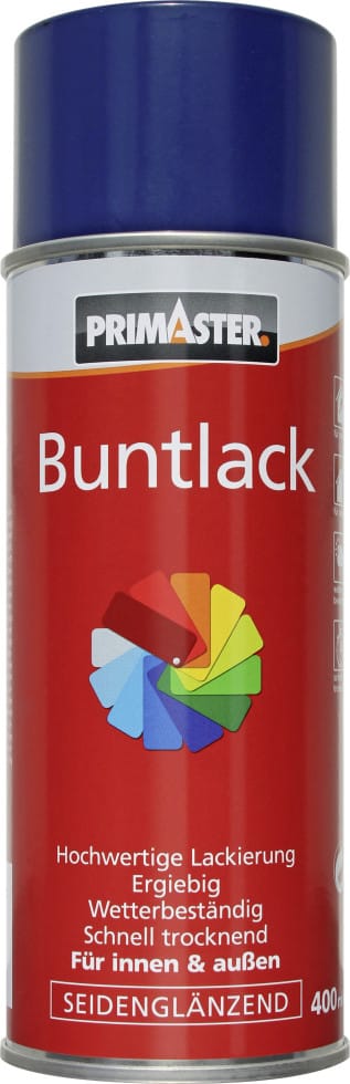 Primaster Lackspray 400ml Saphirblau Seidenglänzend Wetterbeständig Sprühlack