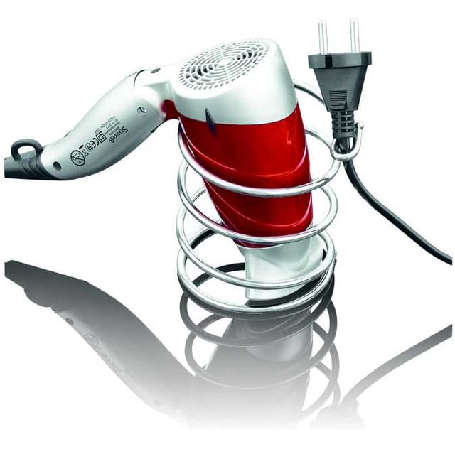 Haartrocknerhalter Durchmesser 8 Cm Metall Silber