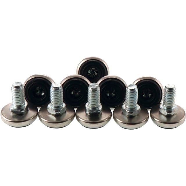 Secotec - Regulierschrauben M10 Gewinde Ø 30 Mm, Kunststoff Schwarz/stahl Inhalt: 10 Stück