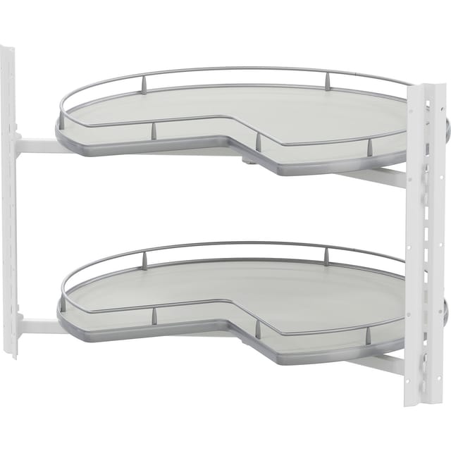 Vs Cor Wheel Pro Drehteller Für Eckschrank Organizer - Rondell Küchenschrank Drehbar 3/4-kreis, Kb 900mm, Hellgrau/silber