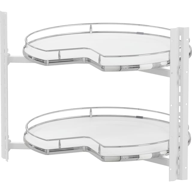 Vauth-sagel - Vs Cor Wheel Pro Drehteller Für Eckschrank Organizer - Rondell Küchenschrank Drehbar 3/4-kreis, Kb 800mm, Weiß/chrom