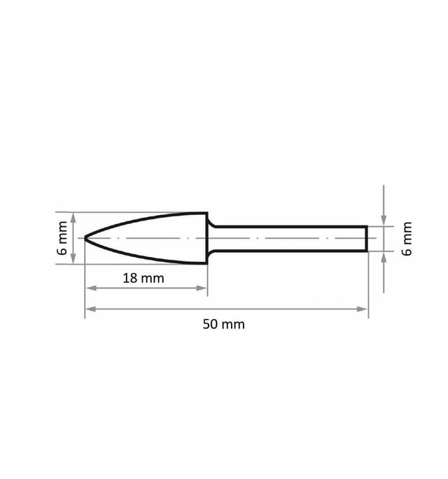 Lukas - Hm-frässtift Form G Spitzbogen Kopf Ø 6 Mm Länge 18 Mm Zahnung 7