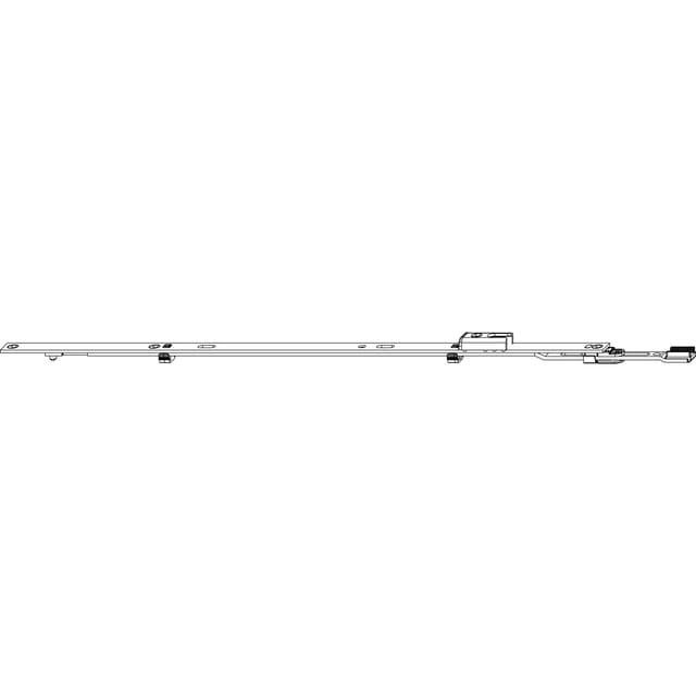 Maco - Mm Stulpverlängerung Stulpflügelgetriebe Beschlagsnut L=470 Mm Silber