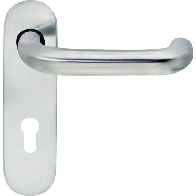 Bks - Drückerlochteil B 72110 Mit Kurzschild Pz 72 Mm, Für Außen Rund, Silber