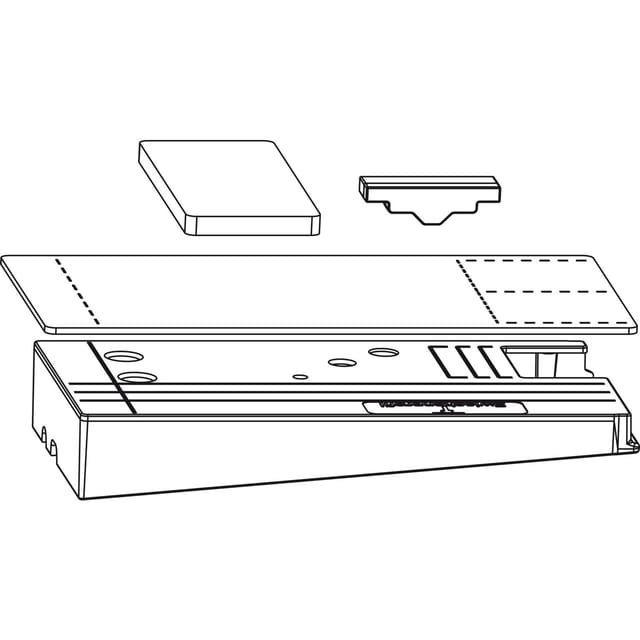 Maco - Hs Dichtungsplatten-set M.entwässerung, Zwischenprofil 155, Rechts, Silber