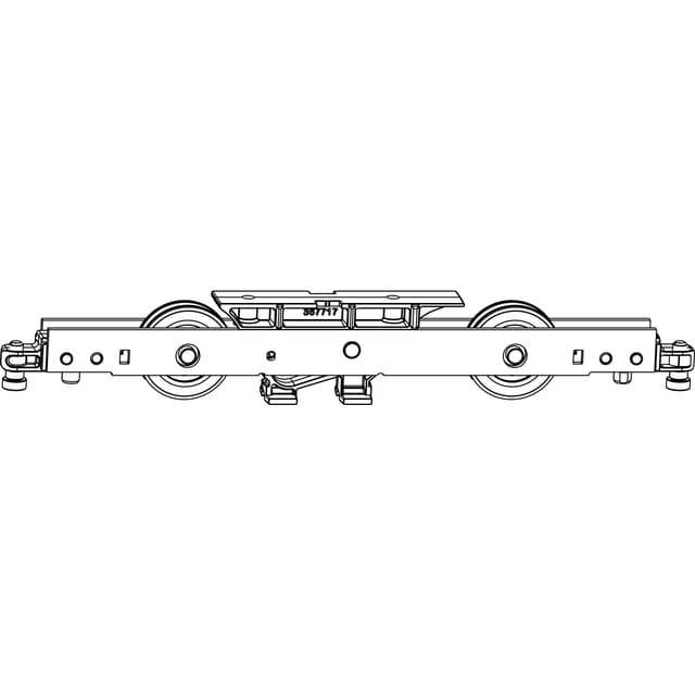 Maco - Hs Laufwagen Mitte Einzeln, Ohne Bürsten, 300 Kg, Silber (214691)