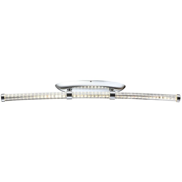 Wandleuchte Chrom Wandstrahler Modern Design Wohnzimmer Wandlampe Klar, 1x Led 16 Watt 835 Lumen Neutralweiß, L 81,4 Cm