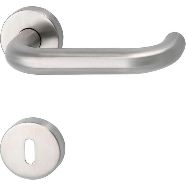 Marchesi - Drückergarnitur Harmonie - Auf Rosette Bb, 38 - 45, Edelstahl Matt