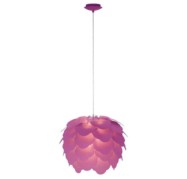 Eglo - Decken Hänge Lampe Purple Wohn Ess Zimmer Beleuchtung Blätter Blüten Pendel Leuchte 92987