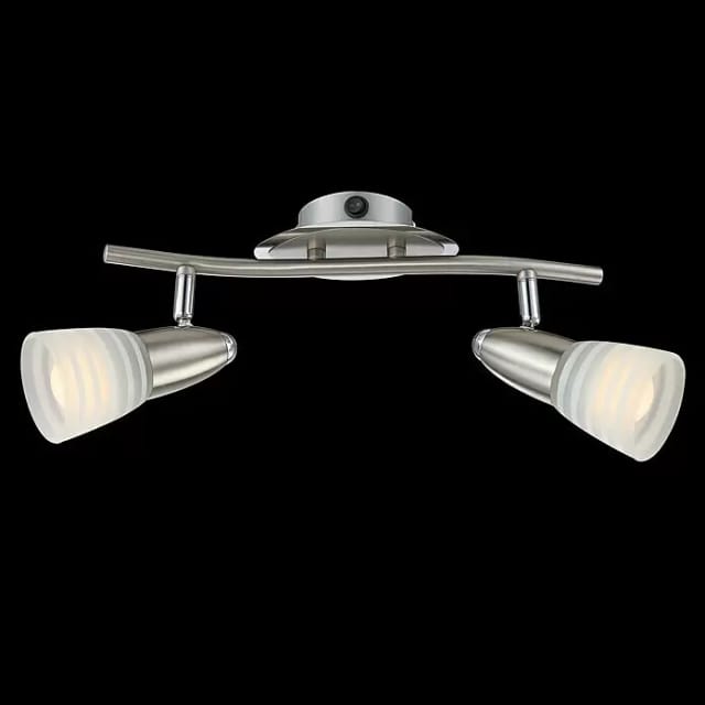 Led Decken Lampe Leuchte Beleuchtung Metall Nickel Matt Chrom Glas Opal Büro