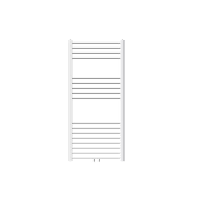 Ecd Germany Badheizkörper 600 X 1200 Mm - Weiß - Gebogen Mit Mittelanschluss - Design Heizkörper Handtuchwärmer Handtuchtrockner Handtuchheizkörper Handtuchheizung Handtuchheizer Badezimmer Heizung
