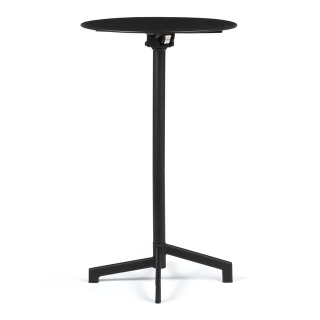 Sklum - Runder Bartisch Ø60 Cm Klappbar Und In 2 Höhen Verstellbar Aus Stahl Dely Schwarz
