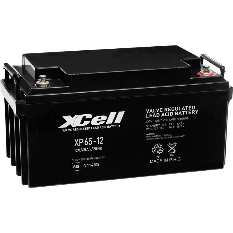 [neuwertig] B-ware Xcell Bleiakku Batterie Stromspeicher Vds Wartungsfrei Wiederaufladbar 12v 65ah