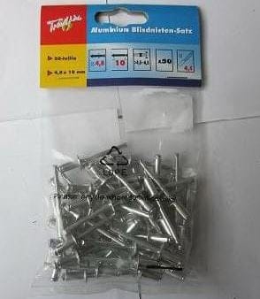 Trendline - Blindnieten-satz 4,8 X 10 Mm 50-teilig Aluminium Popnieten Blindnieten