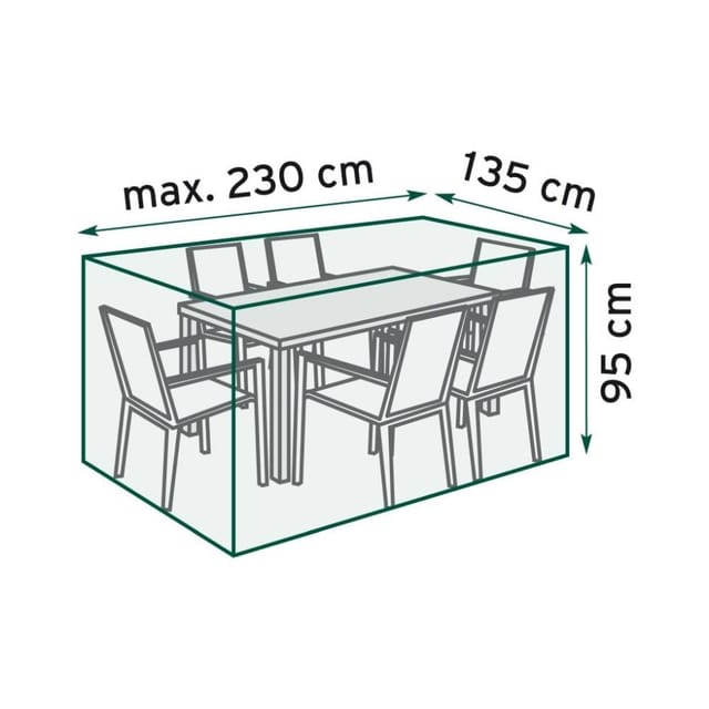 Schutzhülle Exclusive Sitzgruppen 230x135x95 Cm Abdeckung Gartenmöbel - Trendline