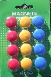 Vigo Magnete Für Magnettafeln 12er Pack, Bunt, Rund Magnettafel & Pinnwand