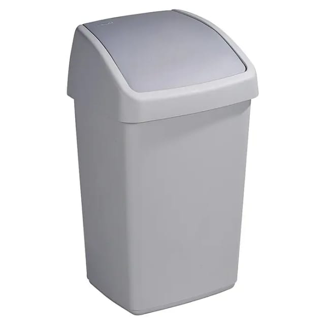 Schwingdeckeleimer Delta 25 L, Grau Mülleimer & Abfallbeutel - Sunware