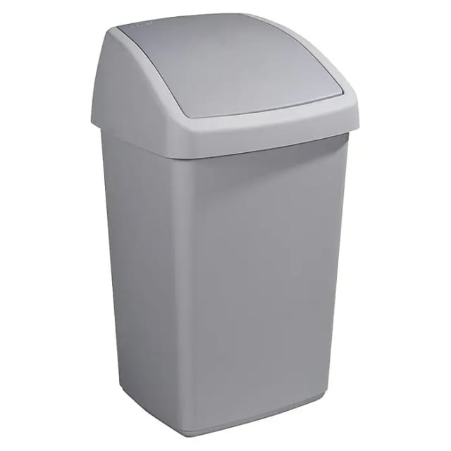 Schwingdeckeleimer Delta 50 L, Grau Mülleimer & Abfallbeutel - Sunware