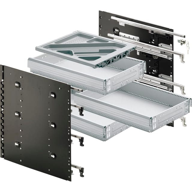 Systema Top 2000 Schnellmontage-set Sil Sys, Vollauszug, Et 530, Alu - Hettich