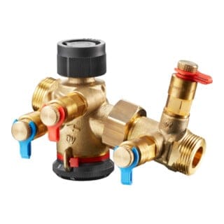 Oventrop - Cocon Qt Regulierventil Dn 15 30-210l/h, Außengewinde Flachdichtend Mit Messventilen