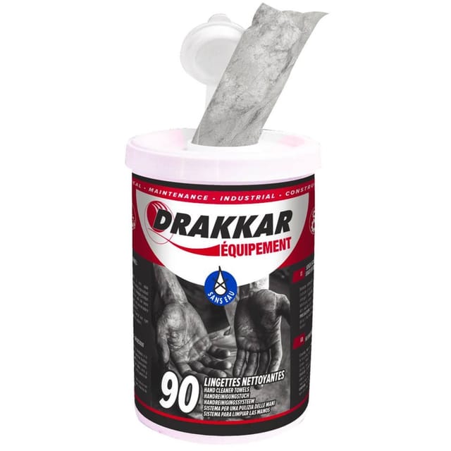 90 Imprägnierte Handreinigungstücher Drakkar Equipement - 14355