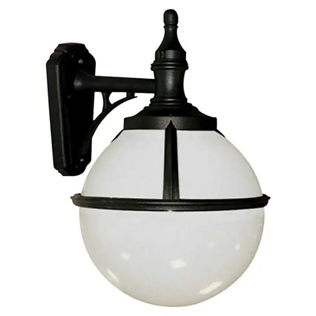 Elstead Glenbeigh - 1 Licht Außenkugel Wandlaterne Licht Schwarz Ip44, E27