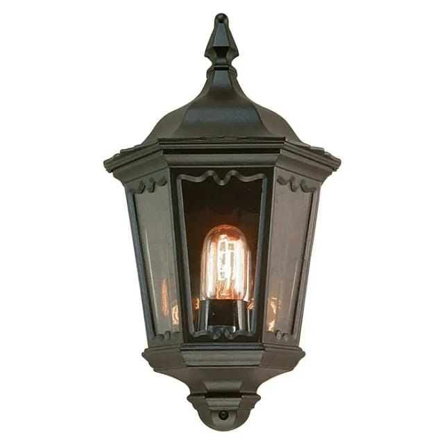 Elstead - Medstead - 1 Licht Außenwand Halblaterne Hellschwarz Ip43, E27