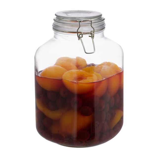 8 X 3 Liter Einmachglas, Zum Konservieren, Gastro, Bügelverschluss, Gummiring, Luftdicht, Xxl Einweckglas, Klar