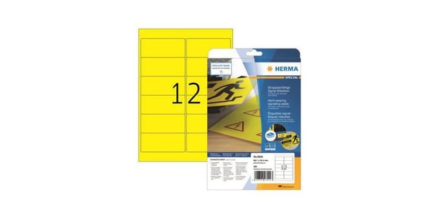 Herma - Folienetikett 99,1 X 42,3 Mm (b X H) Gelb 300 Etik./pack.