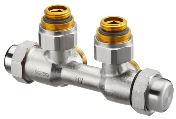 Oventrop - Multiflex Fq Verschraubung Für G 1/2' Innengewinde, Eckausführung Links, G 1/2' Außengewinde X 3/4' Außengewinde