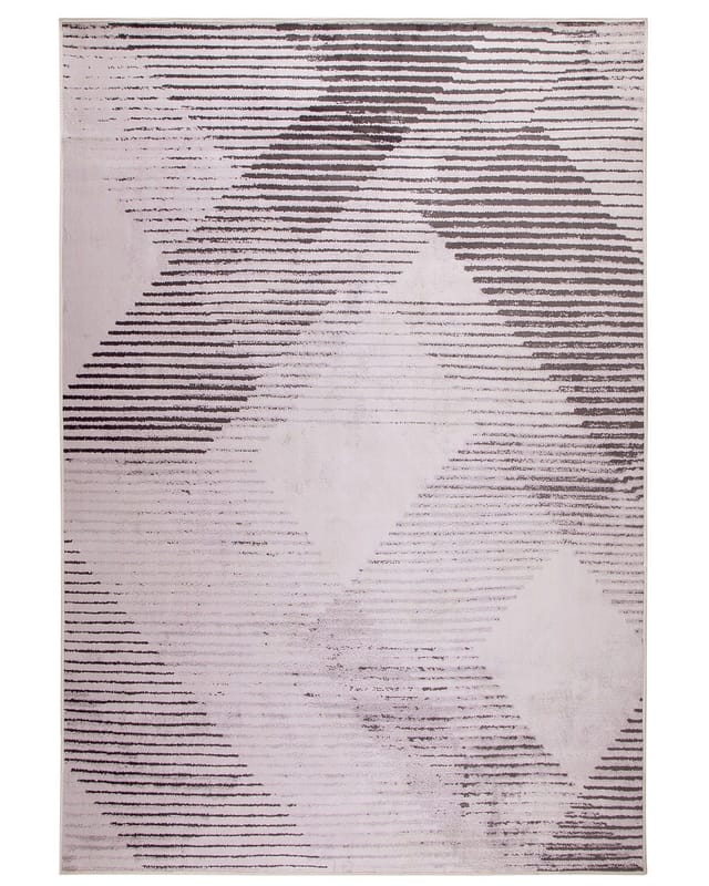 Beliani - Teppich Rosa 140 X 200 Cm Hochflor Geometrisches Muster Abstrakt Rechteckig Bedruckt Modern