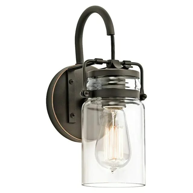 Brinley - 1 Licht Wandleuchte Olde Bronze, E27 - Elstead