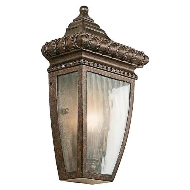 Elstead - Historische Außenwandleuchte Halbschale Venetian Rain, Bronze Höhe 30cm