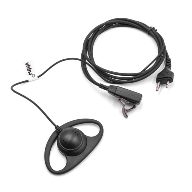 Vhbw - Headset Kompatibel Mit Midland Lxt366, Lxt410, Lxt385, Lxt440, Lxt420, Lxt460, Lxt480, Lxt435, Lxt535, Lxt490 Funkgerät - Schwarz