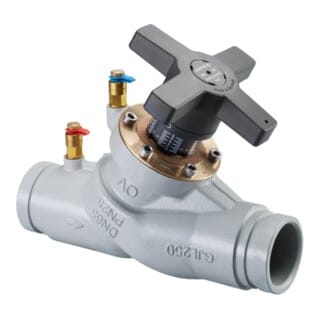 Oventrop - Hydrocontrol Vgc Strangregulierventil Dn 65 Rollnutanschluss 76,1mm, Pn 16 Gg 25