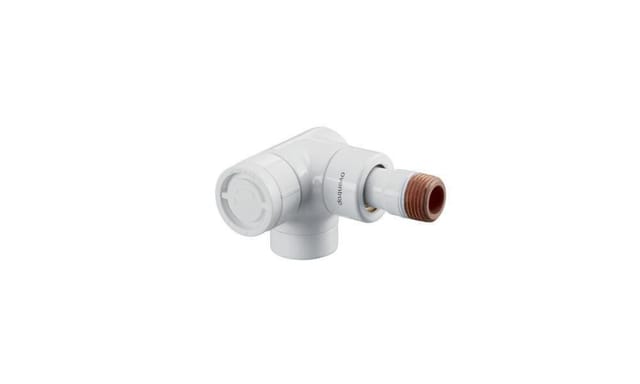 Oventrop - E Thermostatventil Dn 15 1/2', Pn 10 Winkeleckausführung Links, Weiß