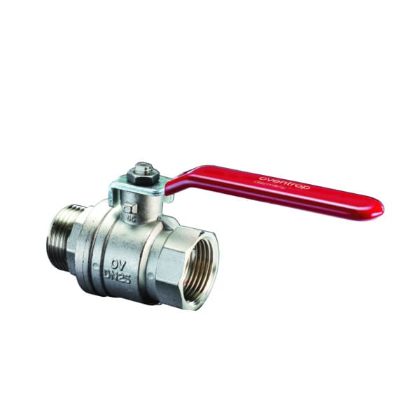 Oventrop - Optiba Kugelhahn Hebelgriff Dn 25 G 1' Innengewinde, G 1' Außengewinde Pn 16, Messing