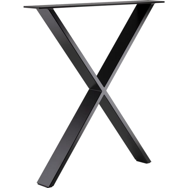 Tischkufe X-form Stahl Schwarz Lackiert - Simausrom