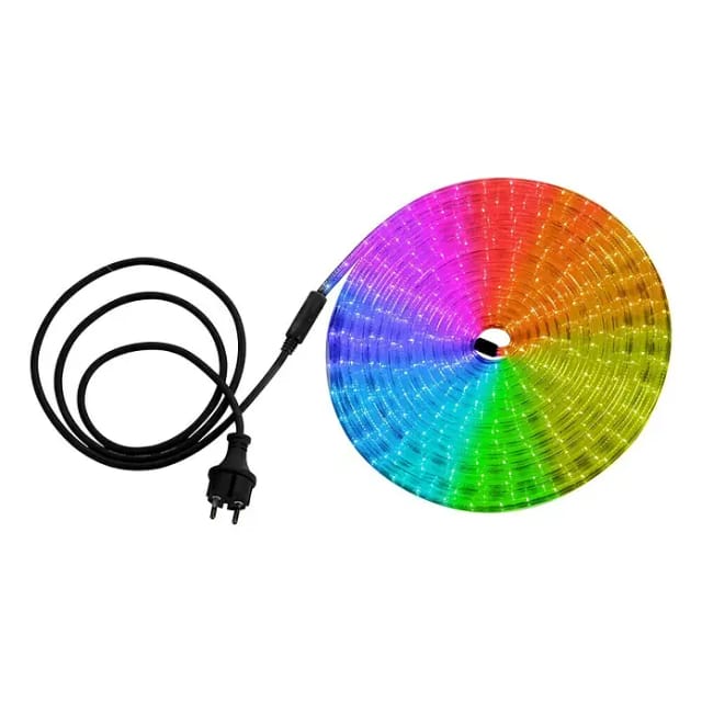 Rgb Led Deko Lichterschlauch Multicolor 1,5m Zuleitung Stecker Länge 9 M