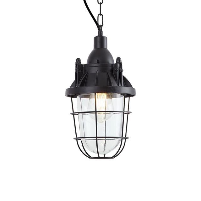 Industrielle Hängelampe Schwarz Mit Glas - Cabin