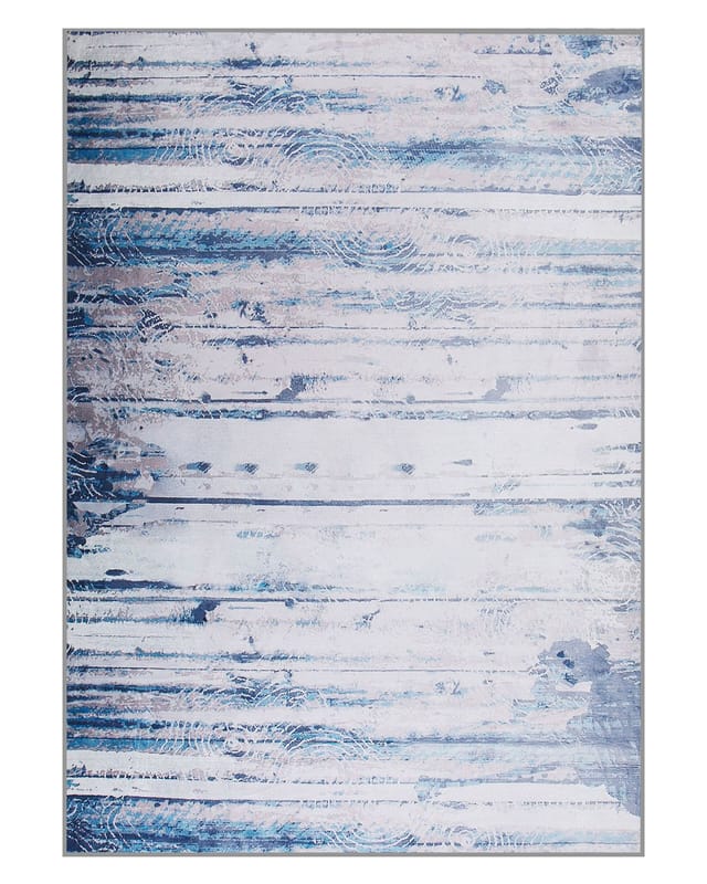 Beliani - Teppich Beige Mit Grau 140 X 200 Cm Abstrakt Rechteckig Vintage Style